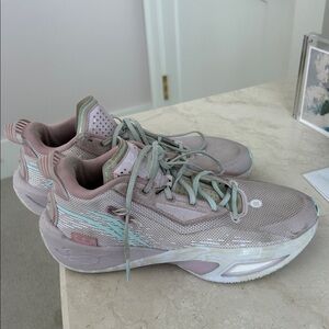 Stylish Pink and Mint court shoes